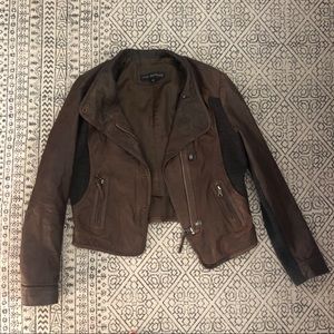 Via Spiga Jackets & Coats - Leather Cashmere Jacket Via Spiga M brown Grey Via Spiga Jackets & Coats - Leather Cashmere Jacket Via Spiga M brown Grey